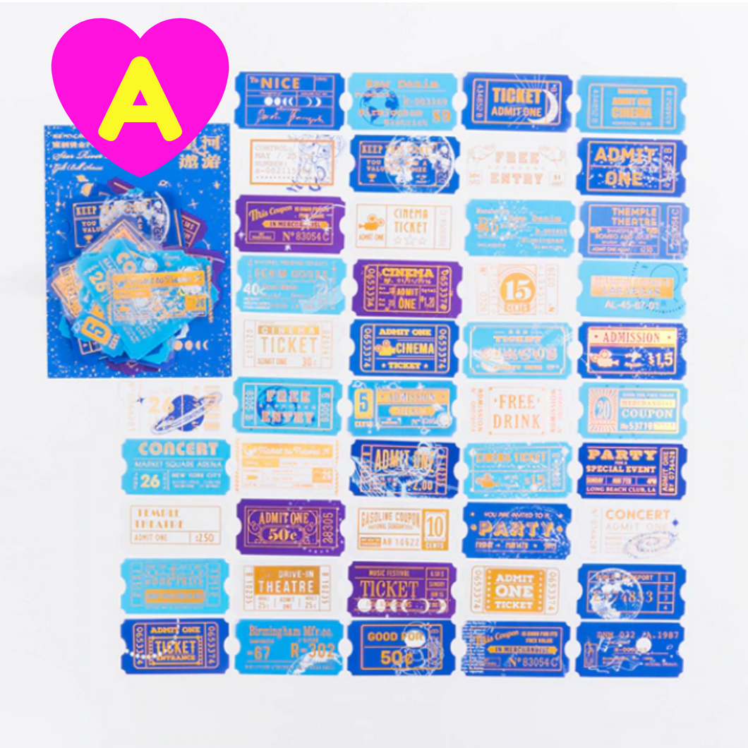 Golden Ticket Decorative Stickers 45 Pc Set