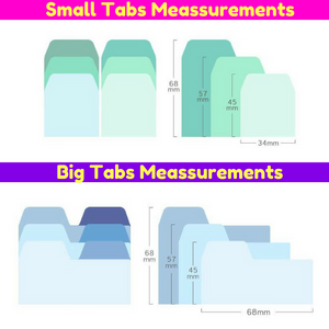 Gradient Color Coding Sticky Tabs / Index Tabs
