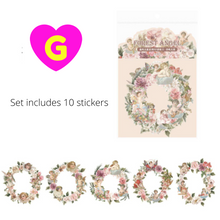 Guardian Angels Garland Wreath Stickers 10 Pc Set