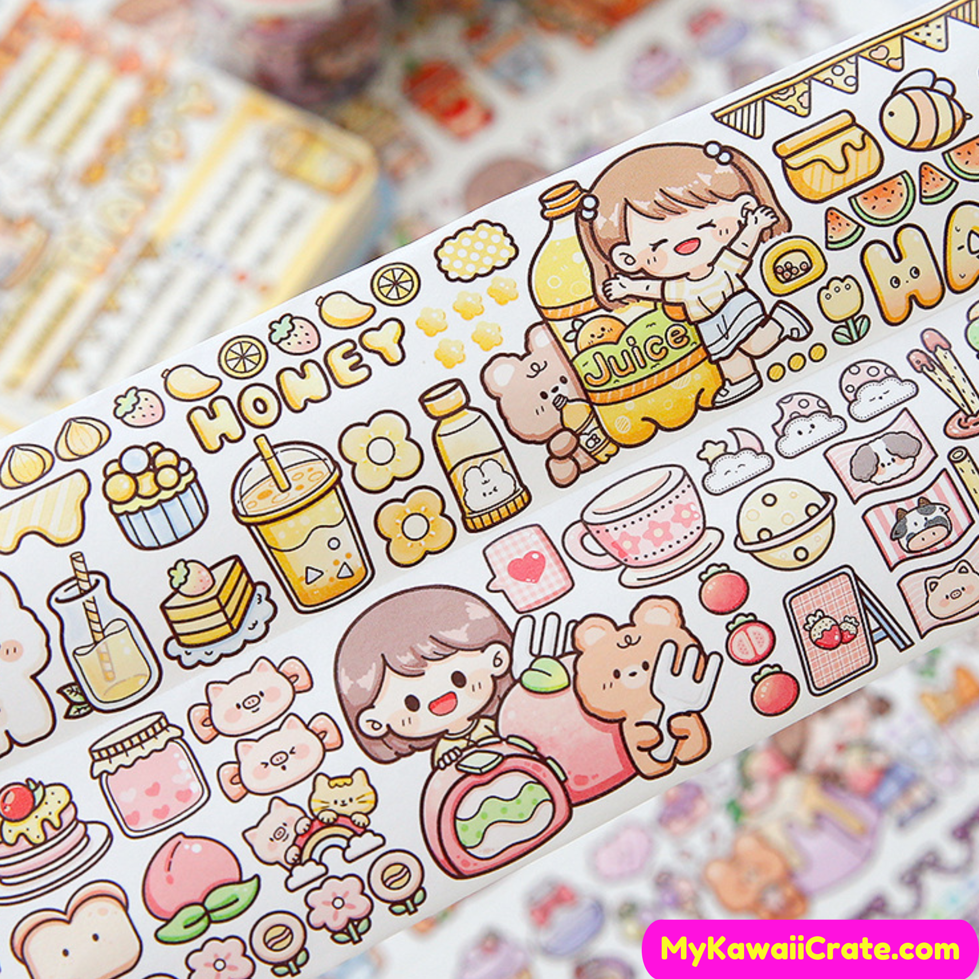 Kawaii Washi Tape Stickers – Sweet Kawaii Design