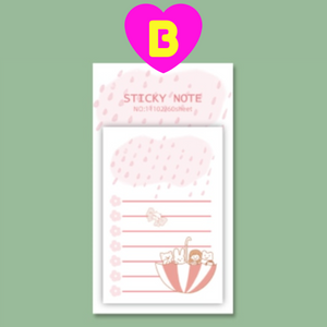 Kawaii Cats Sticky Memo Notes 60 Pages Block