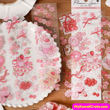 Kawaii Cherry Blossoms Season Decorative Stickers 3 Sheets Set