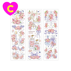 Kawaii Cherry Blossoms Season Decorative Stickers 3 Sheets Set