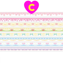 Kawaii Colorful Ribbons Stars Clouds Bubbles Washi Tapes 8 Rolls Pack