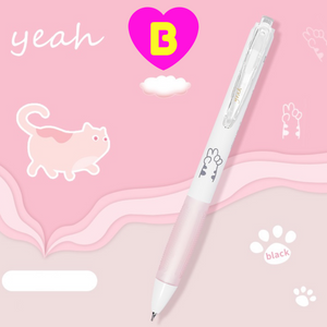 Kawaii Cute Cat Paw Soft Grip Retractable Gel Pens