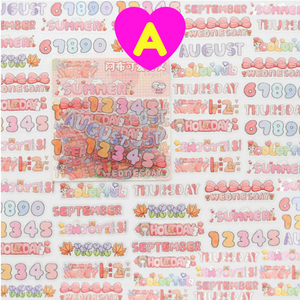 Kawaii Fun Words Numbers Stickers, Colorful Stickers – MyKawaiiCrate