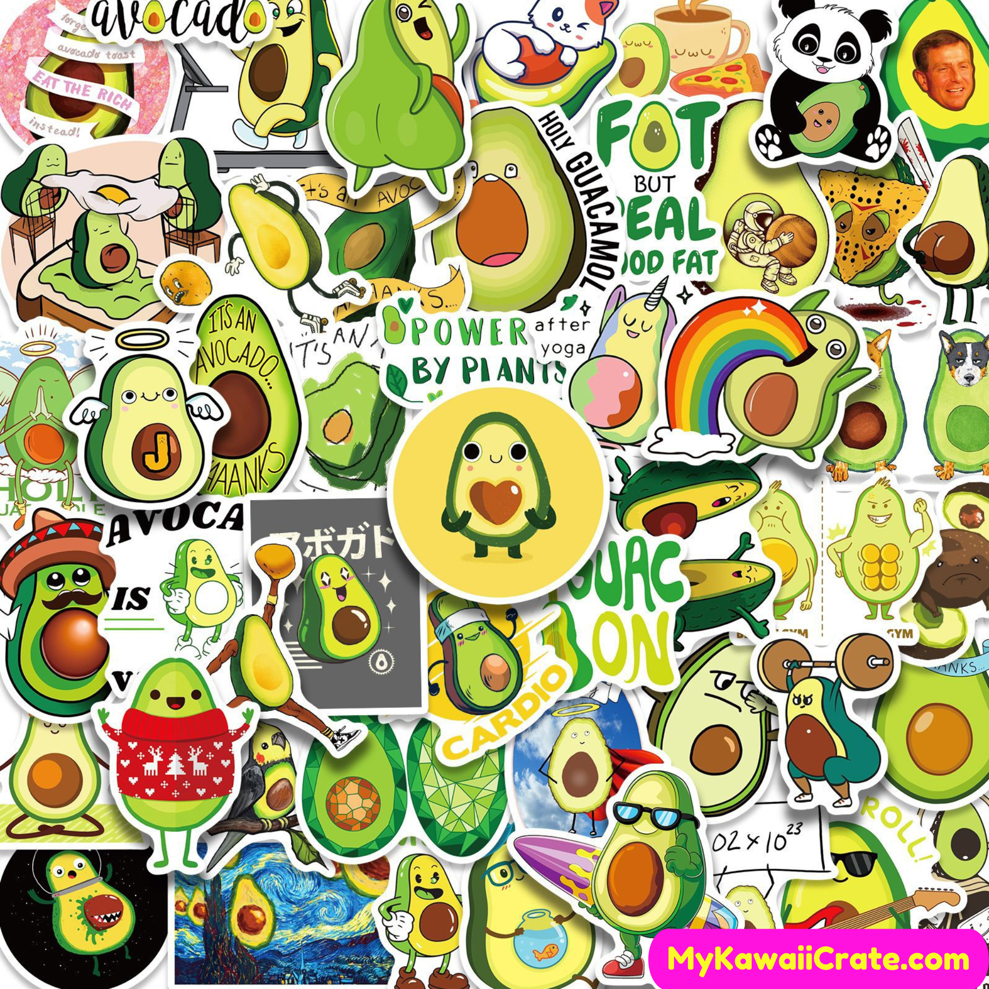 Avocado Yoga - Avocado - Sticker