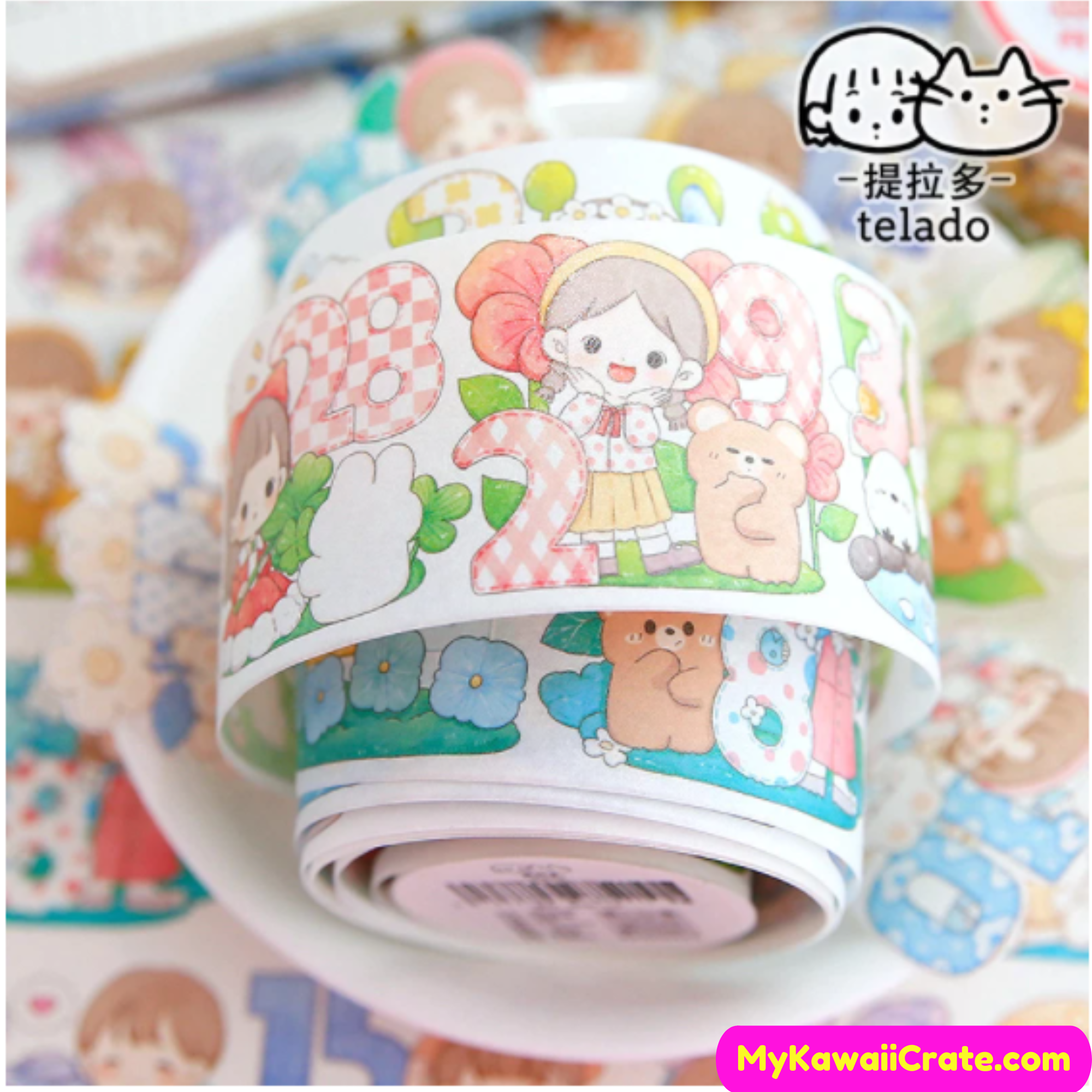 Kawaii Girl and Animal Friends Decorative Washi Tape – MyKawaiiCrate