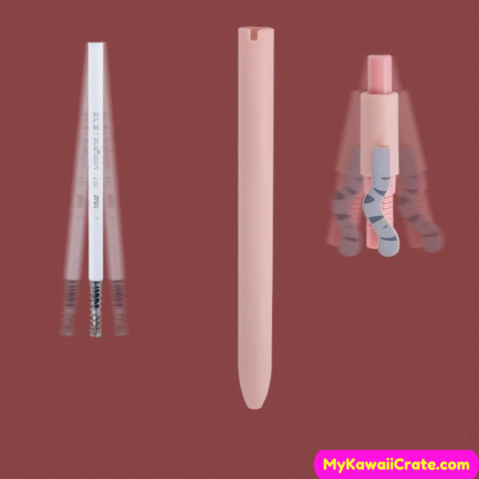 Kawaii Happy Cat Tails Retractable Gel Pens, Cute Cat Gel Pen Set