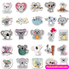 Kawaii Koala Bear Waterproof Stickers 50 Pc Pack