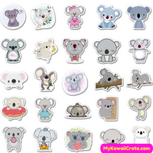 Kawaii Koala Bear Waterproof Stickers 50 Pc Pack