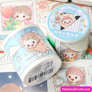 Kawaii Little Girl Enjoy Life Washi Tape, Cute Decorative Tape –  MyKawaiiCrate