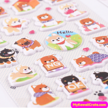Dogs Puffy Stickers