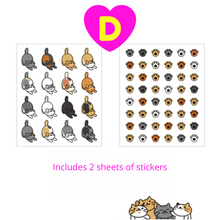 Kawaii Meow Cat Stickers 2 Sheets Set