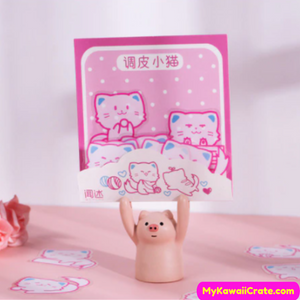 Pink Cat Stickers