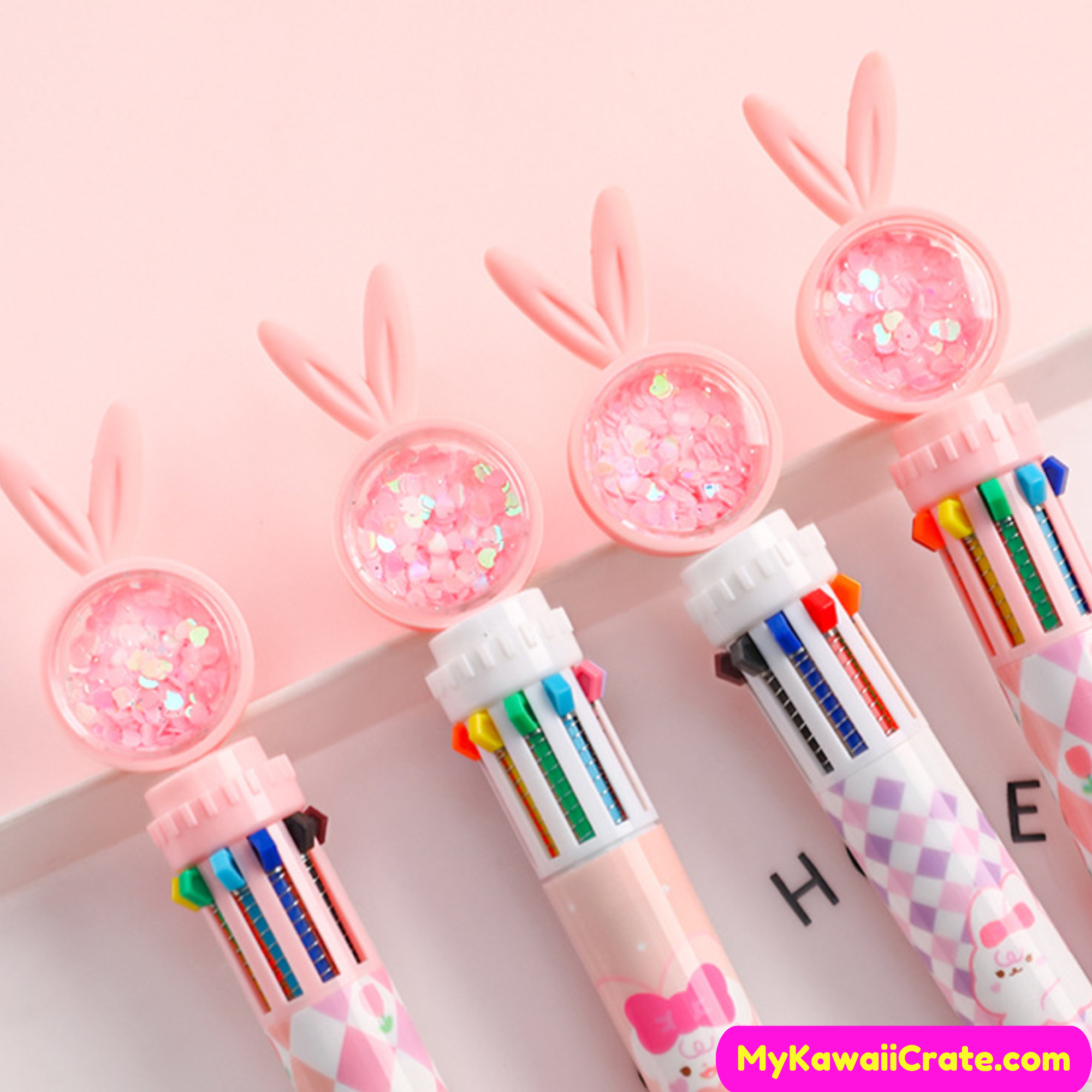 Kawaii Rabbit Ears 10 Colors in 1 Chunky Ballpoint Pen – MyKawaiiCrate