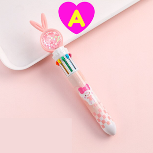 Kawaii Rabbit Ears 10 Colors in 1 Chunky Ballpoint Pen