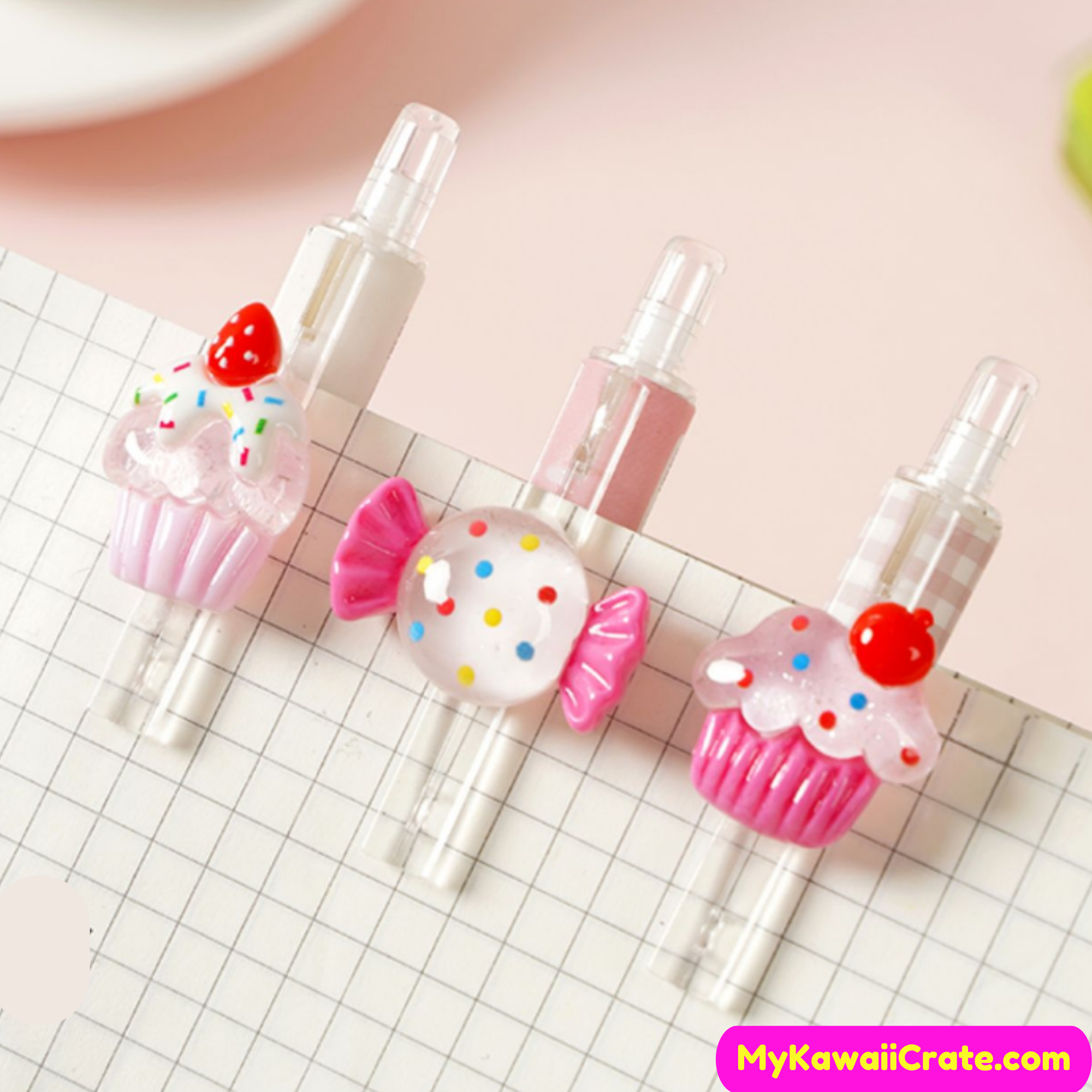 Kawaii Pastel Flowers Retractable Gel Pens, Cute Gift Pen Set –  MyKawaiiCrate