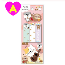 Kawaii Animals Korean Import Nekoni Sticky Notes and Sticky Index Set