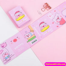 Kawaii Pink Pig Folding Memo Notes and Sticky Notes Set