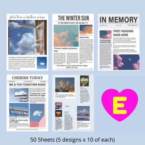 Magazine Newspaper Style Material Paper 50 Sheets Booklet