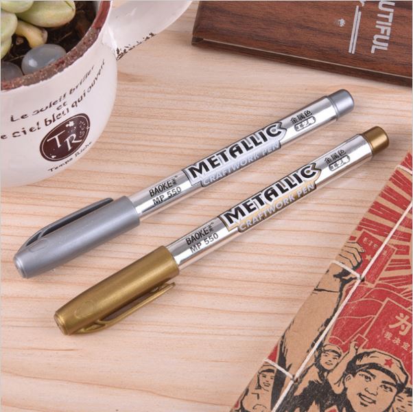 Metallic Craft-work Pen (Silver) 2pc
