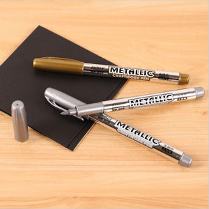 Golden & Silver Metallic Marker Craftwork Pen Set