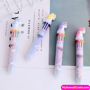 Nice to Meet You Unicorn Multicolor Ballpoint Pen – MyKawaiiCrate