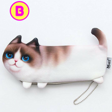 Kawaii Realistic 3D Cat Pencil Bag