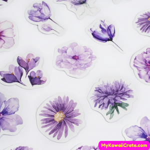 Violet Flowers Stickers