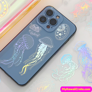 Shiny Jellyfish Sticker Set