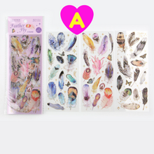 Colorful Feathers Stickers