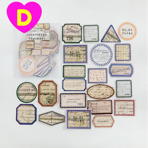 Vintage Style Airmail Letters Signs Decorative Stickers 40 Pc Pack