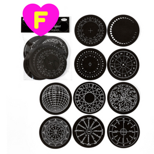 Vintage Style Creative Disc Stickers 30 Pc Pack