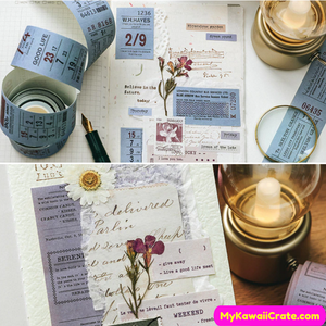 Vintage Style Tickets Love Letters Washi Tapes