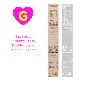 Vintage Style Tickets Receipts Sulfuric Acid Paper Decorative Tapes 2 Rolls Set