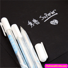 White Ink Rollerball Pens 4 Pc Set
