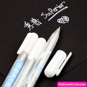 White Ink Rollerball Pens 4 Pc Set