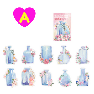 World in a Bottle Decorative Stickers 20 Pc Set